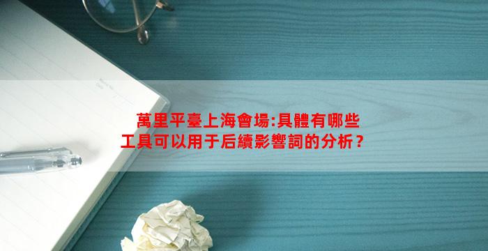 萬里平臺上海會場:具體有哪些工具可以用于后續影響詞的分析？